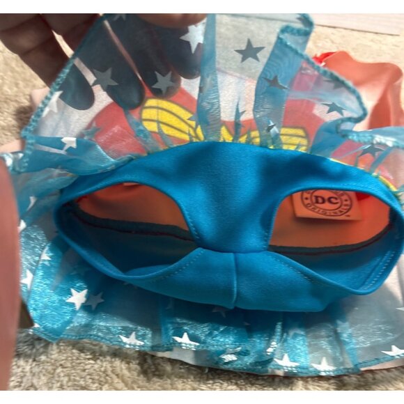 Build A Bear Workshop Wonder Woman Plush Bear With Cape & Tutu 16" Red Blue Gold - Picture 13 of 16